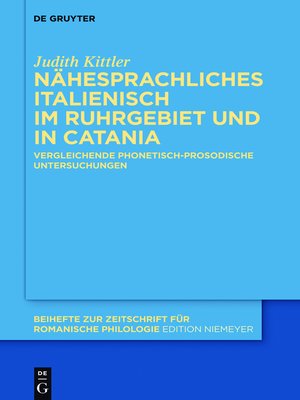 cover image of Nähesprachliches Italienisch im Ruhrgebiet und in Catania